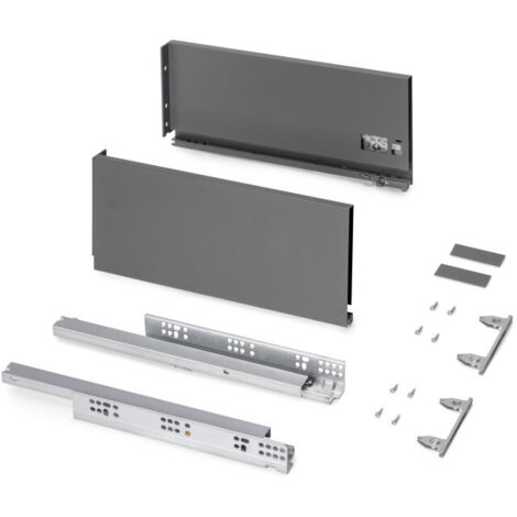 Emuca Protone cajón gris antracita 178 mm altura