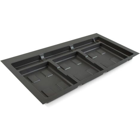 Emuca Base Recycle gris antracita para cajones de cocina