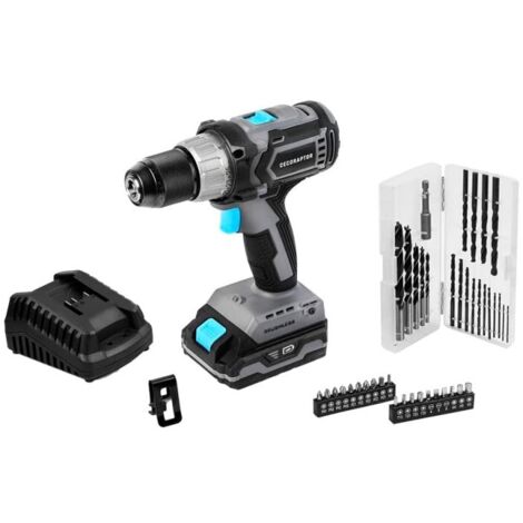 Taladro atornillador perforador con batería de 20 V y 2.000 mAh con motor DC Brushless 4819 con tecnología sin escobillas, velocidad sin carga de 0-550 / 0-2. (1/5)