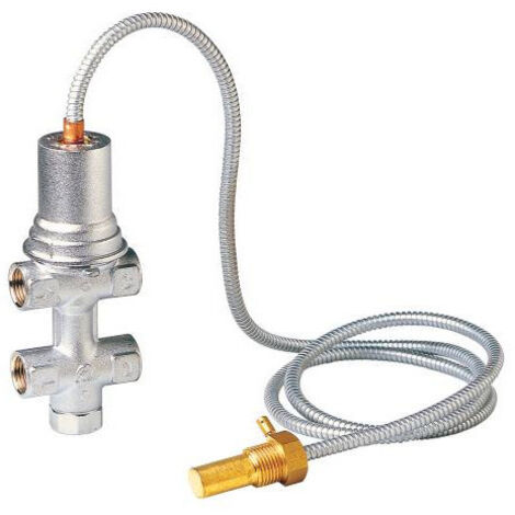 Caleffi Válvula de seguridad térmica cromada 1/2 pulgada (1/4)
