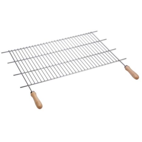 Parrilla para Barbacoa de Zinc 70x40cm con Asas de Madera Sauvic