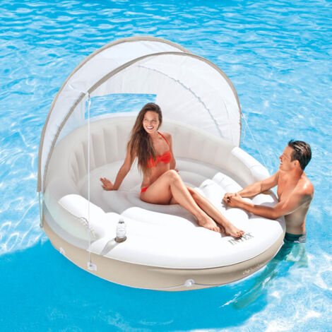 Isla hinchable con dosel colchón hinchable 199x150cm INTEX 58292