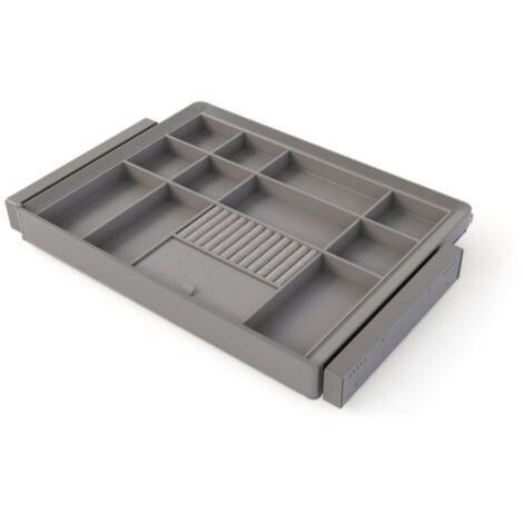 Emuca Quartz cajón modular titanio 70 cm ajustable