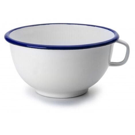 ibali Bol Esmaltado blanco 14 cm con asa