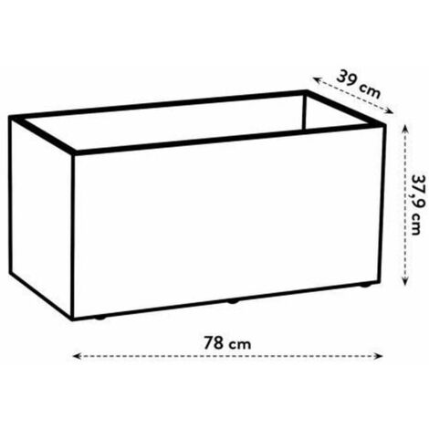 Jardinera rectangular 80X40 cm. negro marca ELHO (1/2)