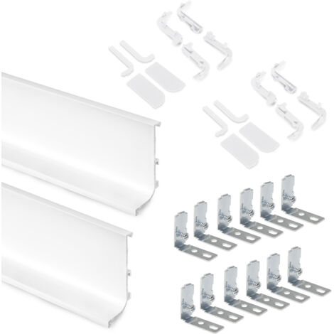 Emuca Kit perfiles Gola aluminio blanco negro