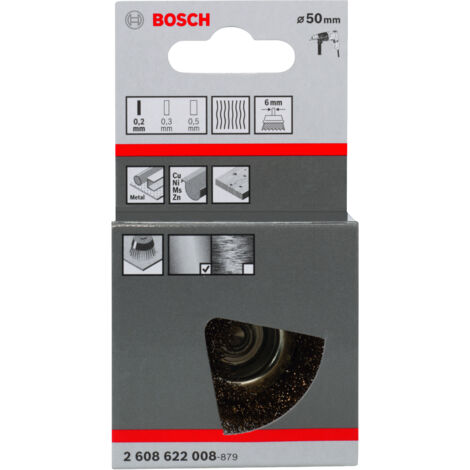Cepillo (tipo vaso) latonado 50 mm 02 mm  BOSCH 2608622008 (1/2)