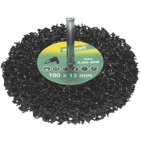 Wolfcraft 1674000 - 1 disco de limpiar universal, vástago 6 mm Ø 100 x 13 mm (1/3)