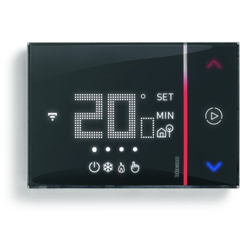 Termostato bticino conectado al ras de la pared, smarther 2 negro xg8002
