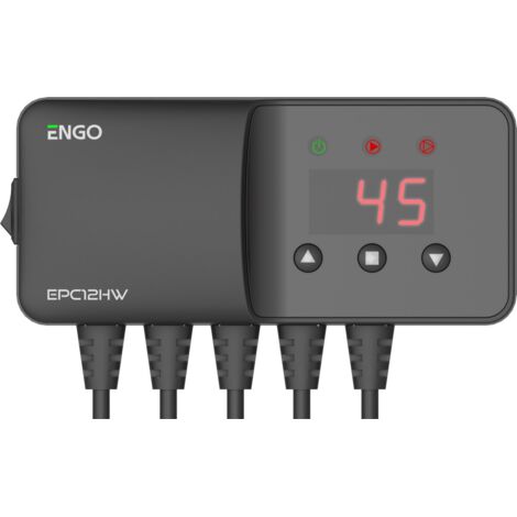 Controlador para bombas de calefacción central y agua caliente sanitaria, ENGO EPC12HW, negro, 230 V