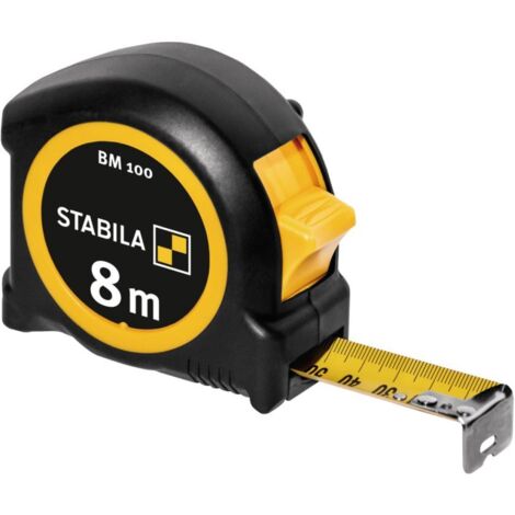 Flexómetro STABILA Serie BM100 de 8 m con escala en mm
