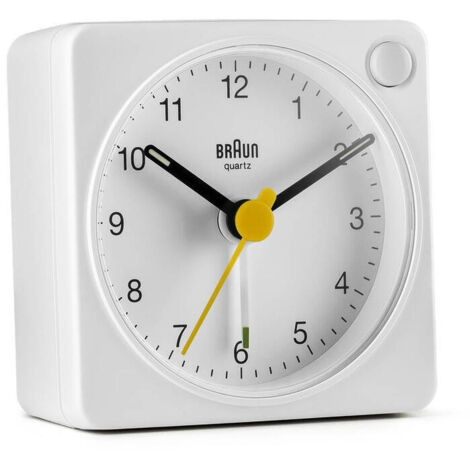 Braun BC 02 XW quartz alarm white with light switch marca Braun