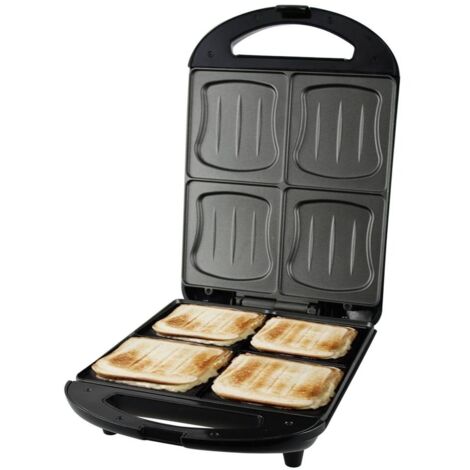 Emerio Sandwichtoaster XXL Family Negro 4 Sándwiches (1/4)