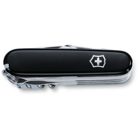 Navaja suiza Victorinox Swiss Champ, 33 diferentes funciones, con pinzas, tijeras y lupa, 185 gr, color negro