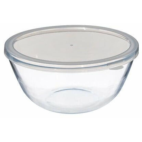 RECIPIENTE DE VIDRIO diámetro 27 cm CON TAPA 4,1 litros