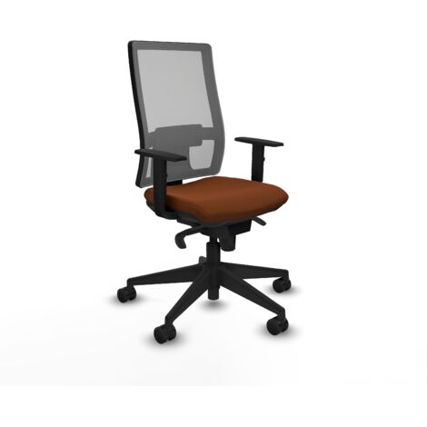 Silla de oficina piqueras y crespo Hornas marrón cuero sintético (1/5)
