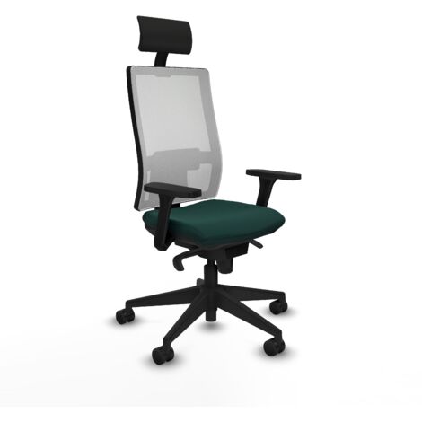 Silla piqueras y crespo Horna blanco simil cuero malla (1/5)