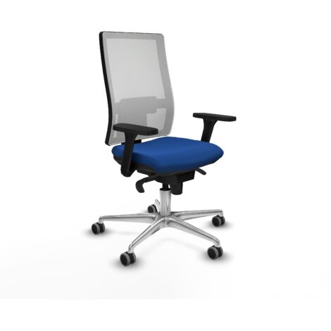 Silla de oficina piqueras y crespo Horna azul aluminio (1/5)