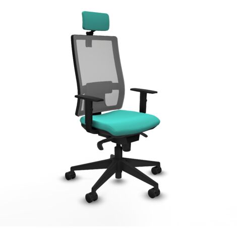 Silla de oficina piqueras y crespo Horna turquesa espuma inyectada (1/5)