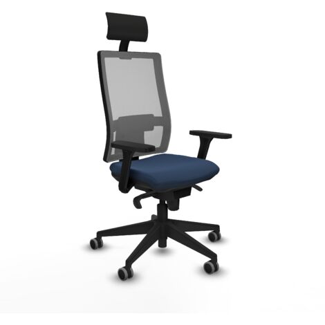 Silla ergonómica piqueras y crespo Horna azul marino cuero sintético (1/5)