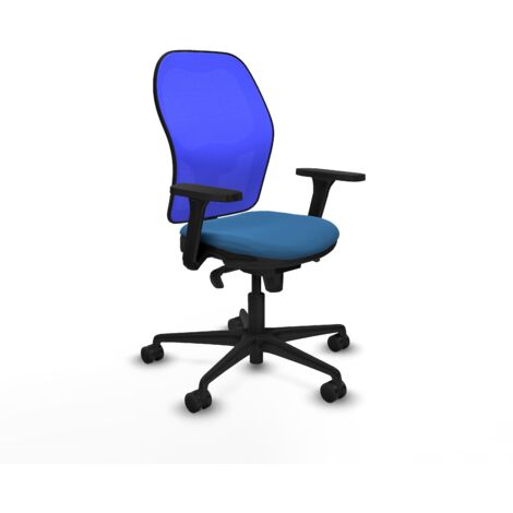 Jorquera sincro malla azul similpiel azul claro brazos 3D base nailon ruedas 65mm nailon (1/5)