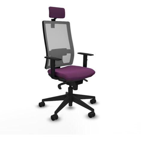 Silla de oficina piqueras y crespo Horna cuero sintético gris malla (1/5)