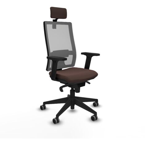 Silla de oficina piqueras y crespo Horna marron oscuro espuma (1/5)