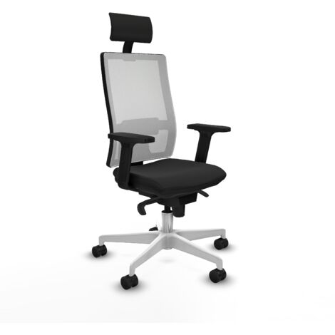 Silla piqueras y crespo Horna cuero sintético negro malla blanca (1/5)