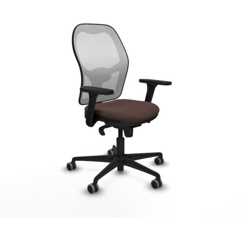 Silla de oficina piqueras y crespo Jorquera marron oscuro simil piel (1/5)