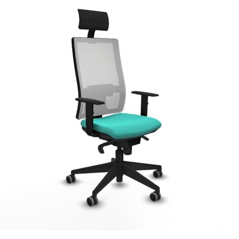 Silla de oficina piqueras y crespo Horna blanco malla y similpiel (1/5)