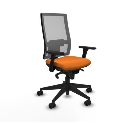 Silla de oficina piqueras y crespo Horna naranja cuero sintético (1/5)