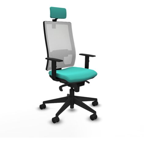 Silla de oficina piqueras y crespo Horna turquesa espuma inyectada (1/5)