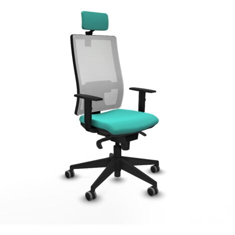 Silla de oficina piqueras y crespo Horna blanco turquesa cómoda ajustable (1/5)
