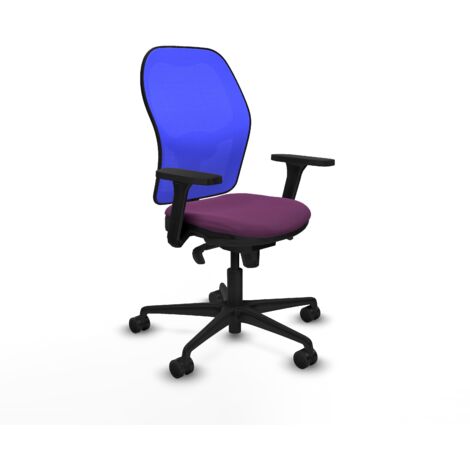 Silla de oficina piqueras y crespo Jorquera azul cuero sintético (1/5)