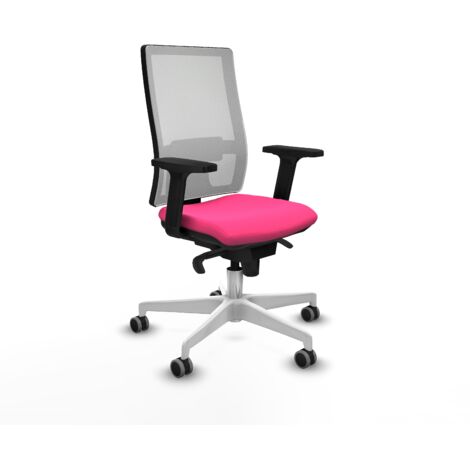 Silla oficina piqueras y crespo Horna rosa cuero sintético (1/5)