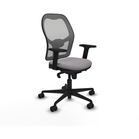 Silla de oficina piqueras y crespo modelo Jorquera gris cuero sintético (1/5)