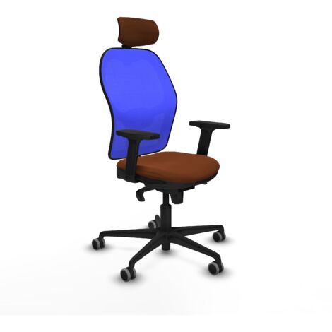 Silla de oficina piqueras y crespo Jorquera marrón cuero sintético (1/5)