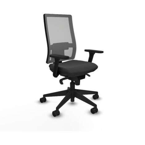 Silla de oficina piqueras y crespo ergonómica gris espuma alta densidad (1/5)