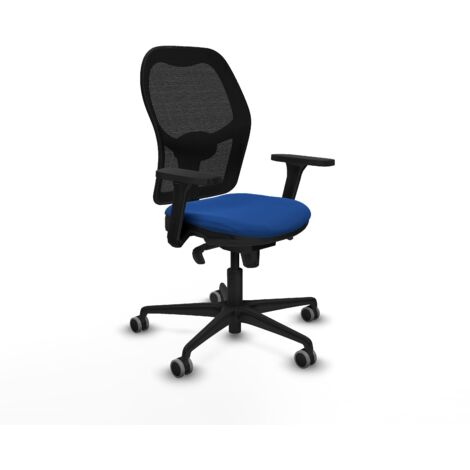 Jorquera sincro malla negra similpiel azul brazos 3D base nailon ruedas 65mm engomada (1/5)