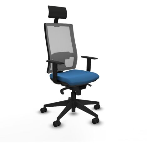 Silla de oficina piqueras y crespo La Horna azul claro ergonómica (1/5)