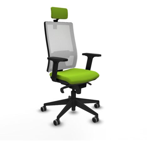 Silla de oficina piqueras y crespo Horna similpiel pistacho blanco (1/5)