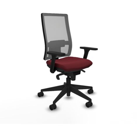 Silla de oficina piqueras y crespo Hornas gris malla y cuero sintético (1/5)