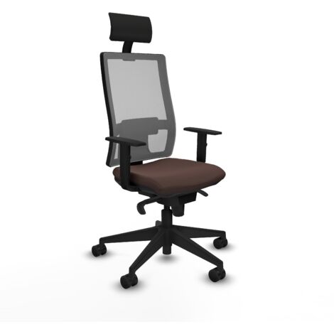 Silla de oficina piqueras y crespo Horna gris malla piel sintética (1/5)