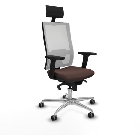 Silla de oficina piqueras y crespo Horna blanco malla cuero (1/5)