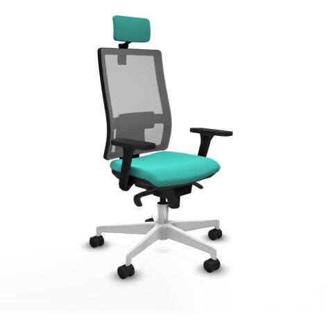 Silla de oficina piqueras y crespo Horna turquesa cuero sintético (1/5)