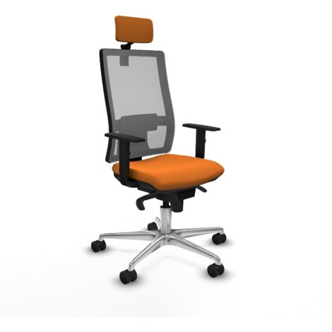 Silla de oficina piqueras y crespo Horna gris espuma aluminio (1/5)