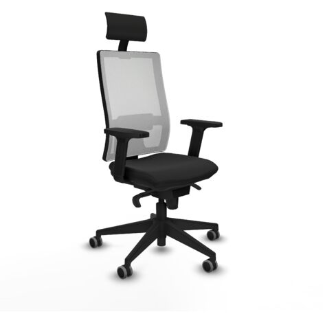 Silla de oficina piqueras y crespo Horna blanco negro confort ajustable (1/5)