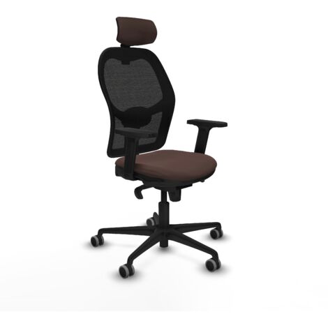 Silla de oficina piqueras y crespo Jorquera negro malla y cuero (1/5)