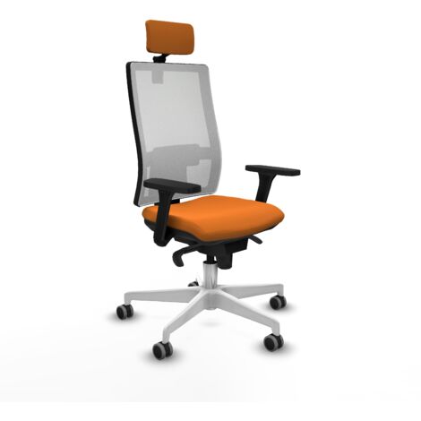 Silla piqueras y crespo Horna blanco tela malla cuero sintético (1/5)