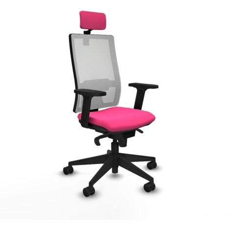 Silla ergonómica piqueras y crespo Hornas blanco rosa soporte lumbar (1/5)